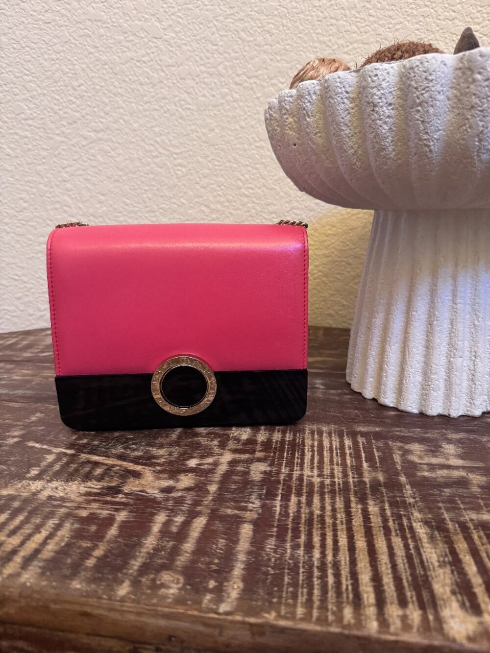 Bvlgari Bvlgari Signature Pink Shoulder Bag Full Set + COA